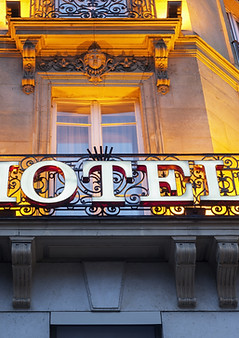 Hotel Balcony Sign