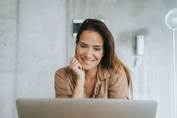 Woman Using Laptop