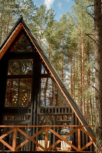 Cabane moderne à ossature en A