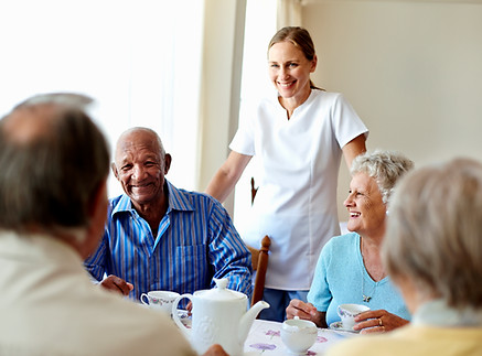 Elderly Group Gathering