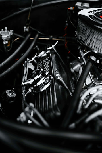 Close-up of engine