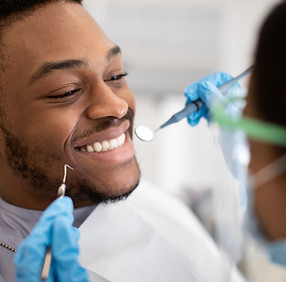 Man at dental appointment