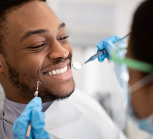 Man at dental appointment
