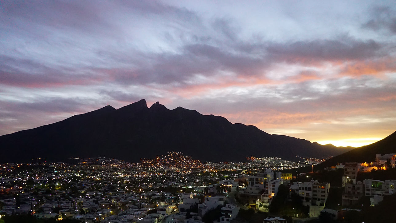 Zonsondergang in Monterrey