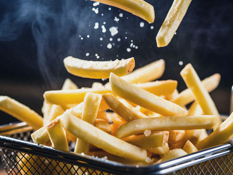 French fries with salt