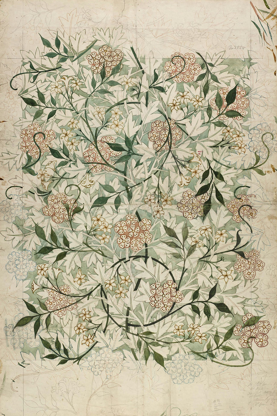 Arte com padrão floral