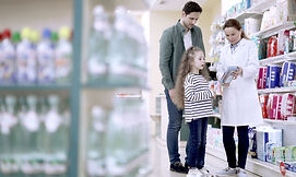 Family in pharmacy