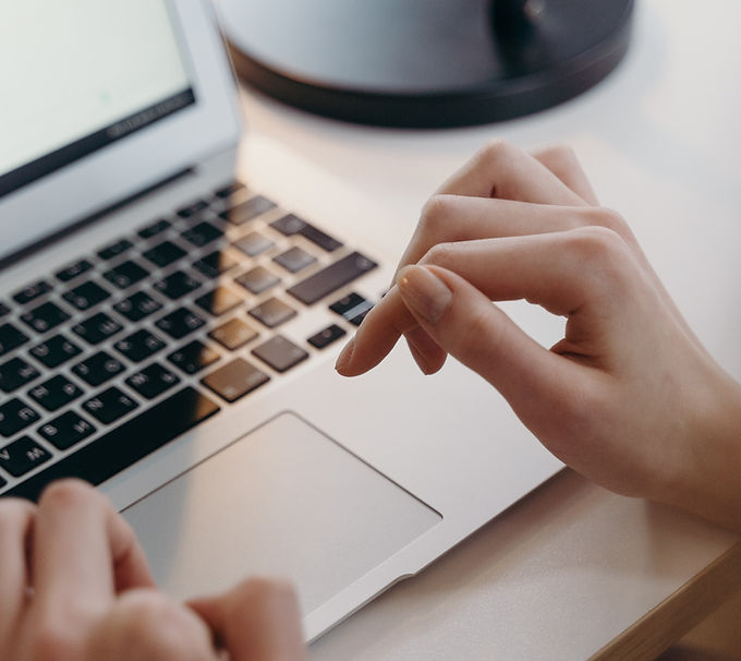 Typing on a Laptop