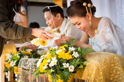 Water pouring ceremony in a wedding ceremony