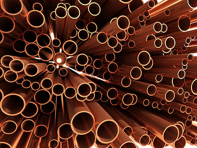 3d Copper pipe ends