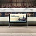 Billboard at train station