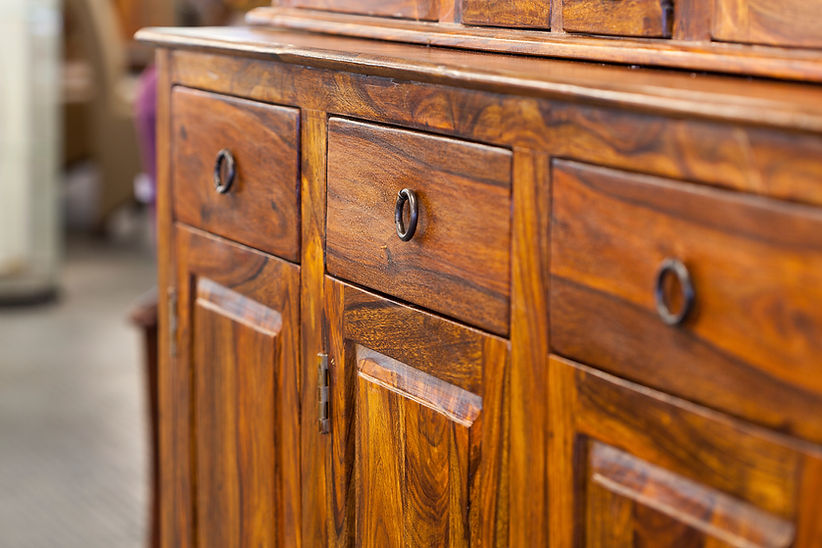 Close-up of a wooden cabinet