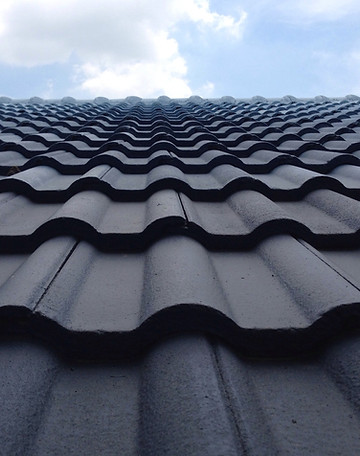 High Section Of Roof Tiles