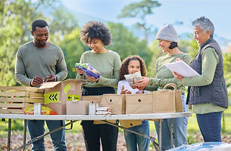 Group Volunteering Outdoors