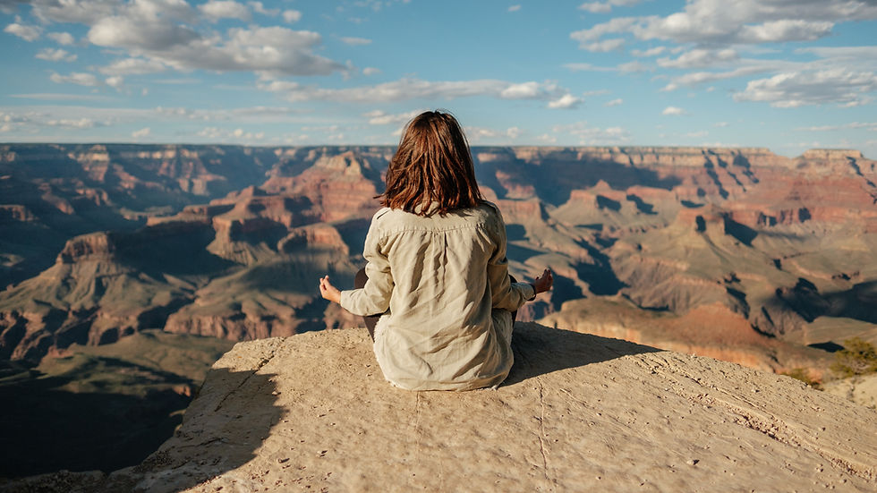 Woman Meditating Outdoors