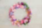 A circular floral arrangement