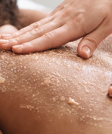 Skin exfoliation massage session
