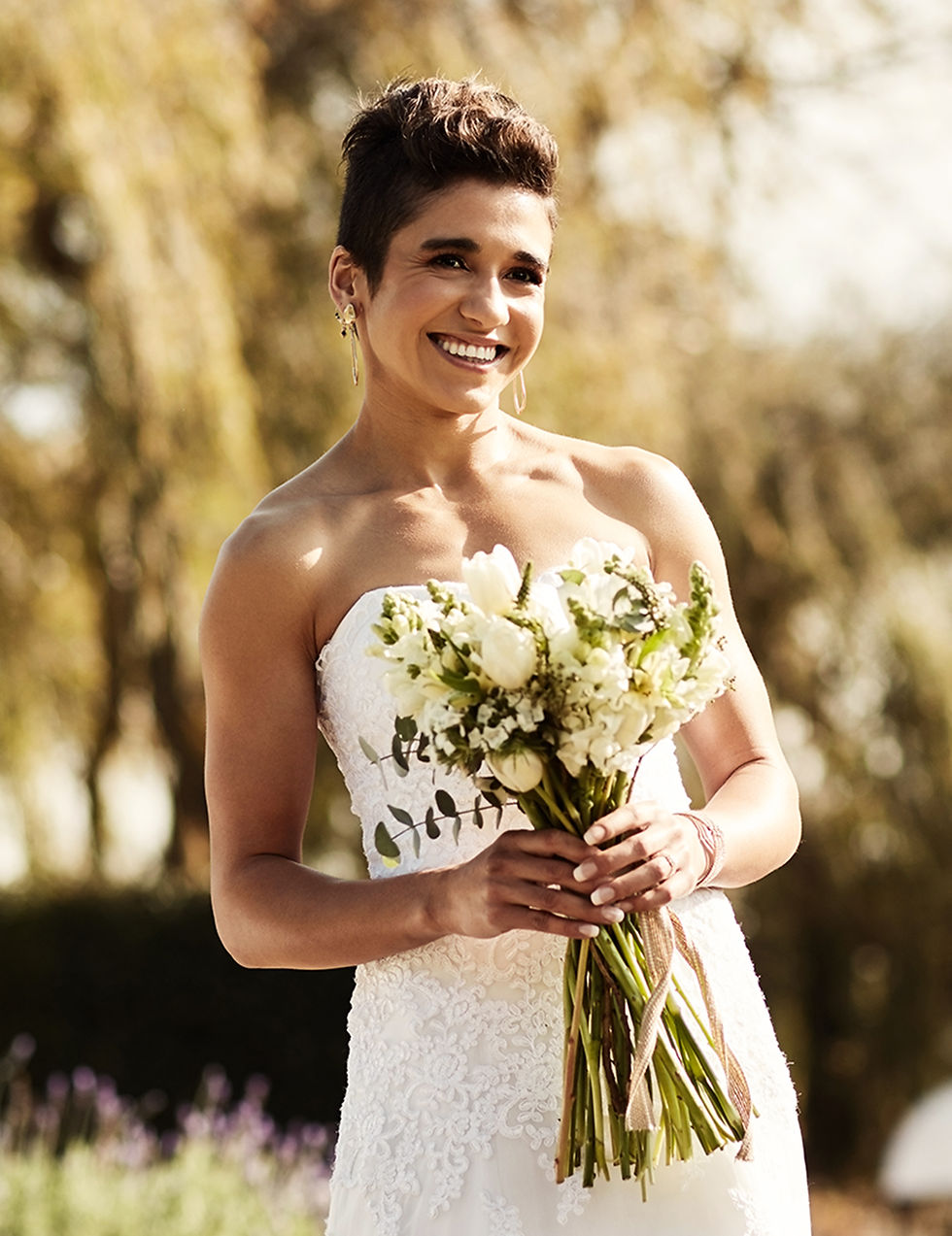 Bride Holding Flowers