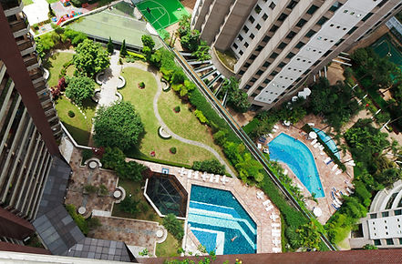 Prédio com piscina