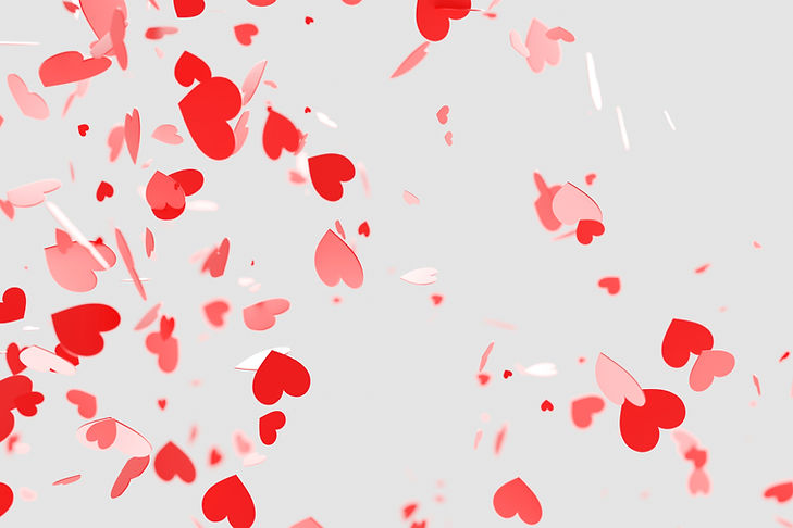 Floating Red Hearts
