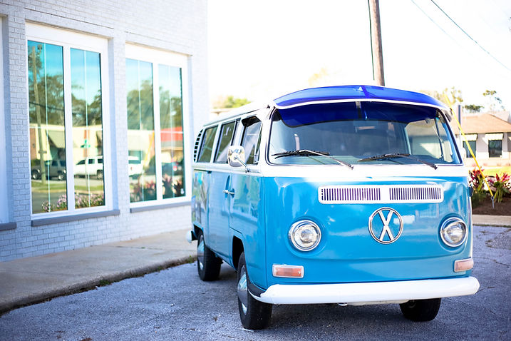 Blue Camper Van