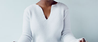 Meditating Woman Smiling