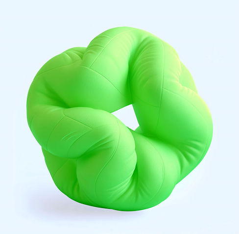 Grüne Knotenskulptur