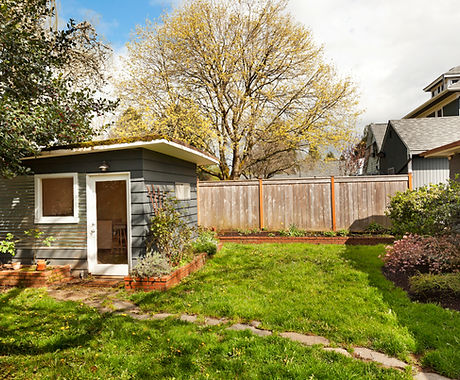 Shed in a garden