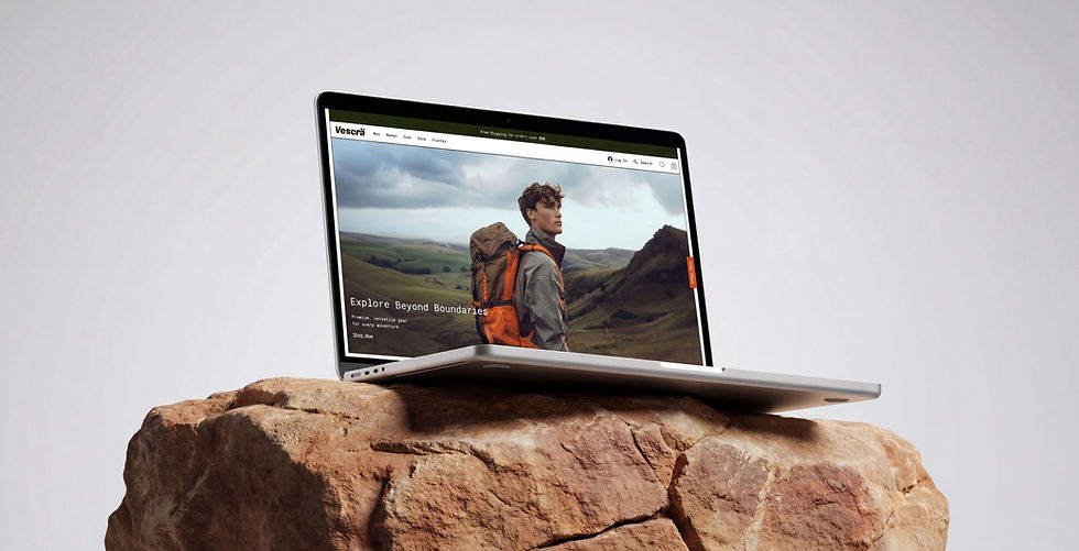 Laptop On Rock
