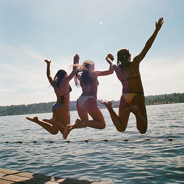 Jumping Into Lake