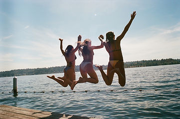 Jumping Into Lake