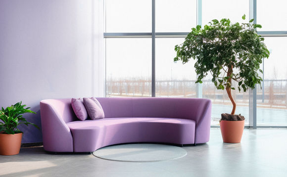 Purple Angle Sofa