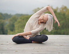 Woman practicing yoga