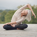 Woman practicing yoga