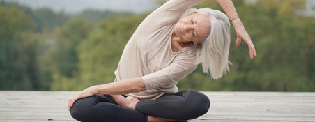 Woman practicing yoga