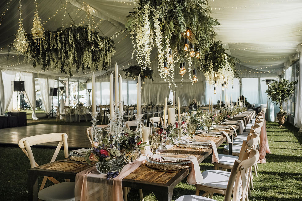 Mise en place per catering per matrimoni