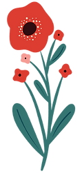 Minimalist Red Flower