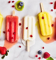 Assortiment de glaces colorées
