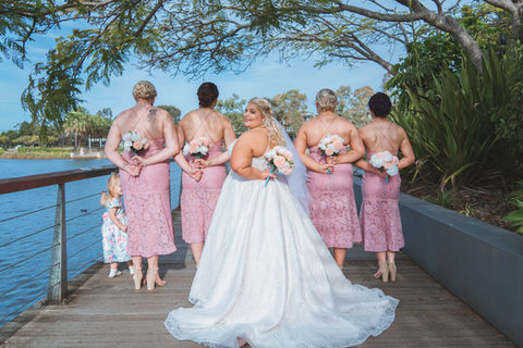 Bride and Bridesmaids