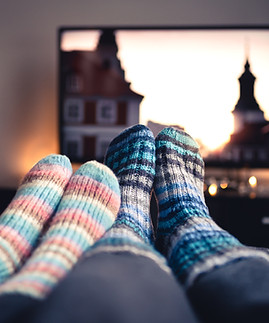 Fuzzy socks closeup