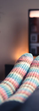 Fuzzy socks closeup