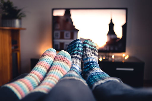 Fuzzy socks closeup