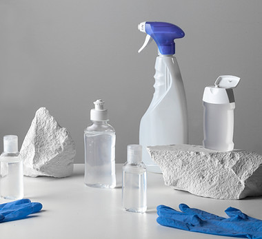 Cleaning Supplies on Table