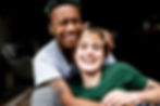 Happy young couple embracing