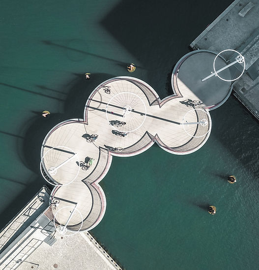Aerial View of the Circle Bridge