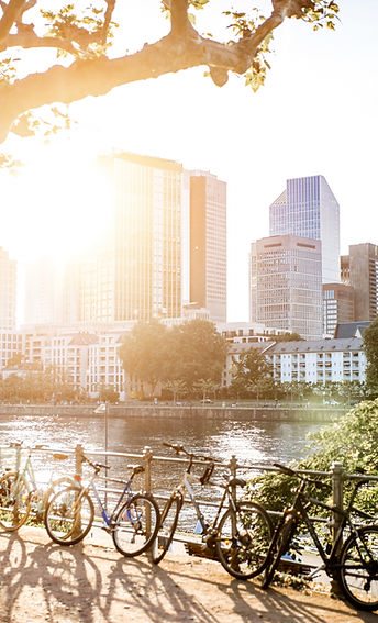 Pôr do sol em Frankfurt