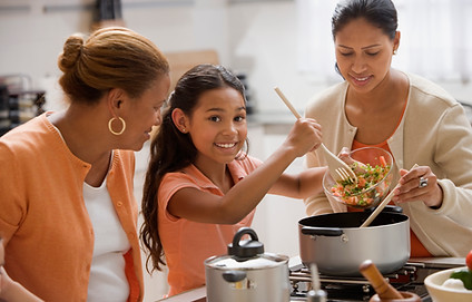 Family Cooking Together