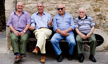 Smiling Elderly Friends