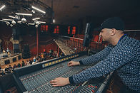 Sound engineer at work