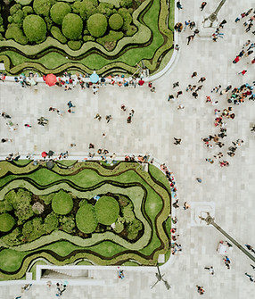 Aerial View of a Busy Area